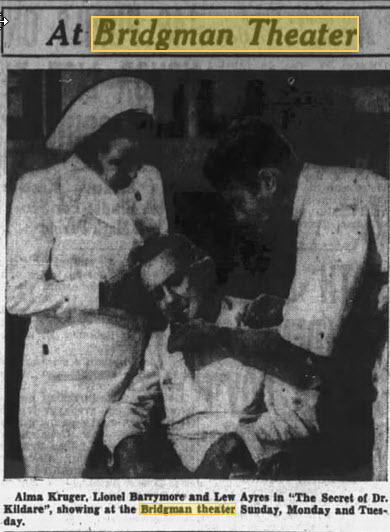 Bridgman Theatre - Dec 16 1939 Article